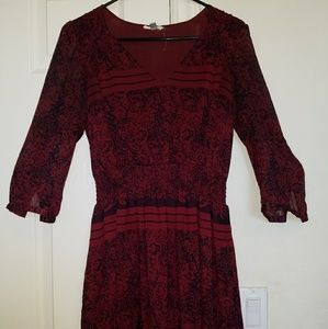 maroon dress